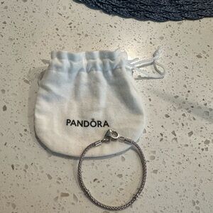 Pandora Silver Bracelet with White Pouch